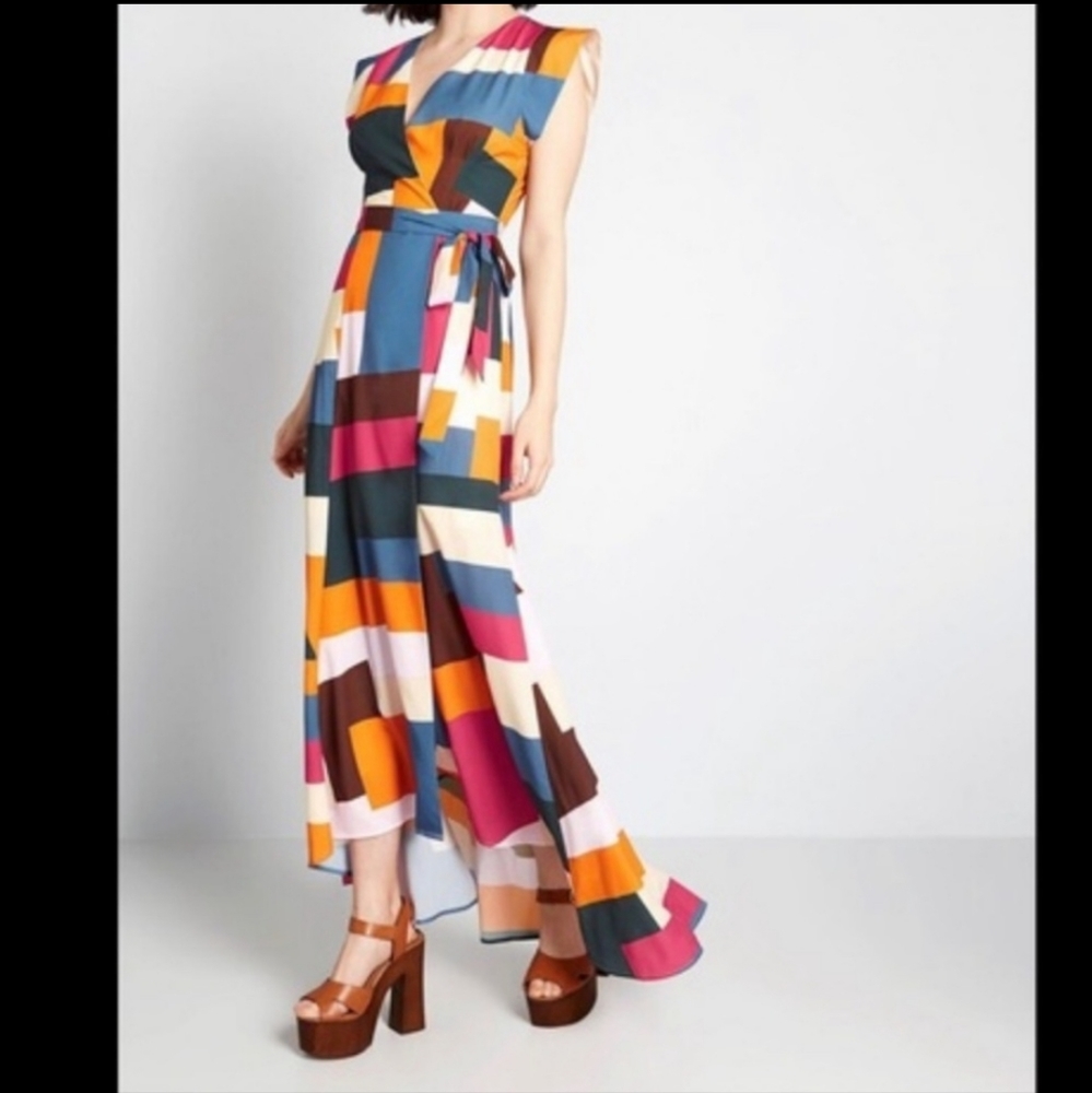 Hutch Colorful Geometric Maxi Dress